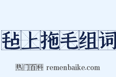 毡上拖毛组词是什么意思的图片